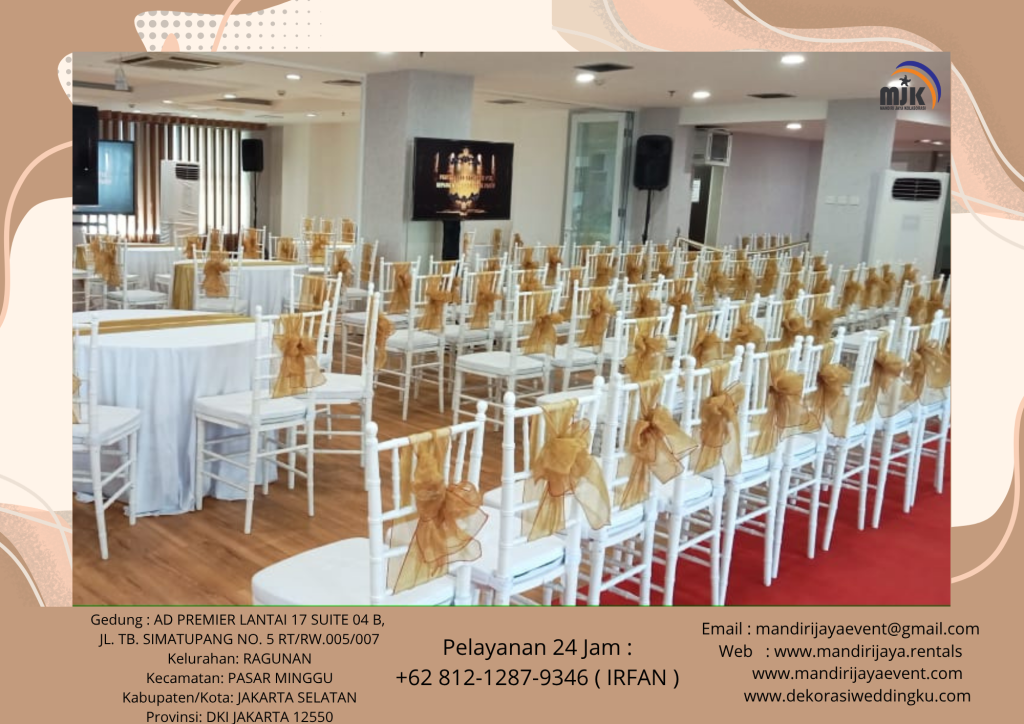 Sewa Kursi VIP Tiffany Kayu Dan Acrylic Bogor
