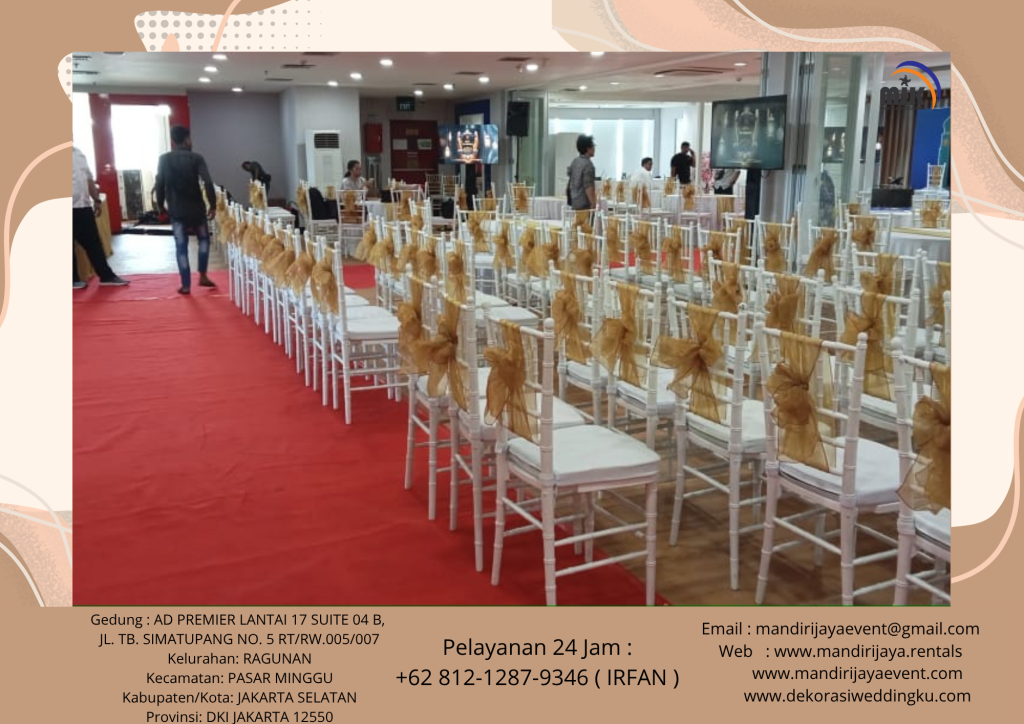 Sewa Kursi VIP Tiffany Kayu Dan Acrylic Bogor