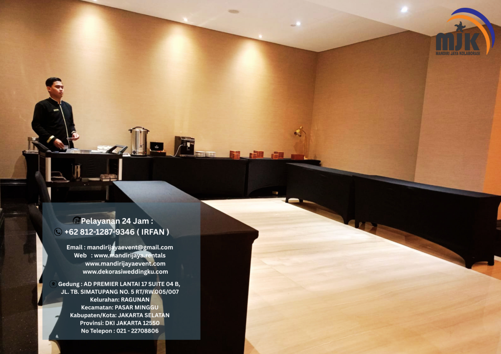 Sewa Meja Dan Kursi Event Full Cover Siap kirim Area Depok