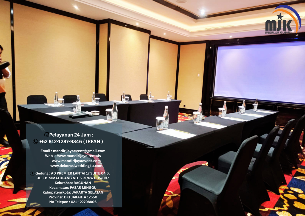 Sewa Meja Dan Kursi Event Full Cover Siap kirim Area Depok