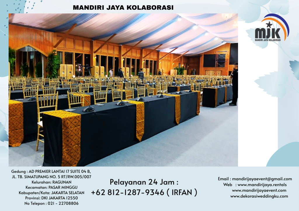 Sewa Meja Ibm,Kursi VIP Tiffany Gold Event Istana Merdeka