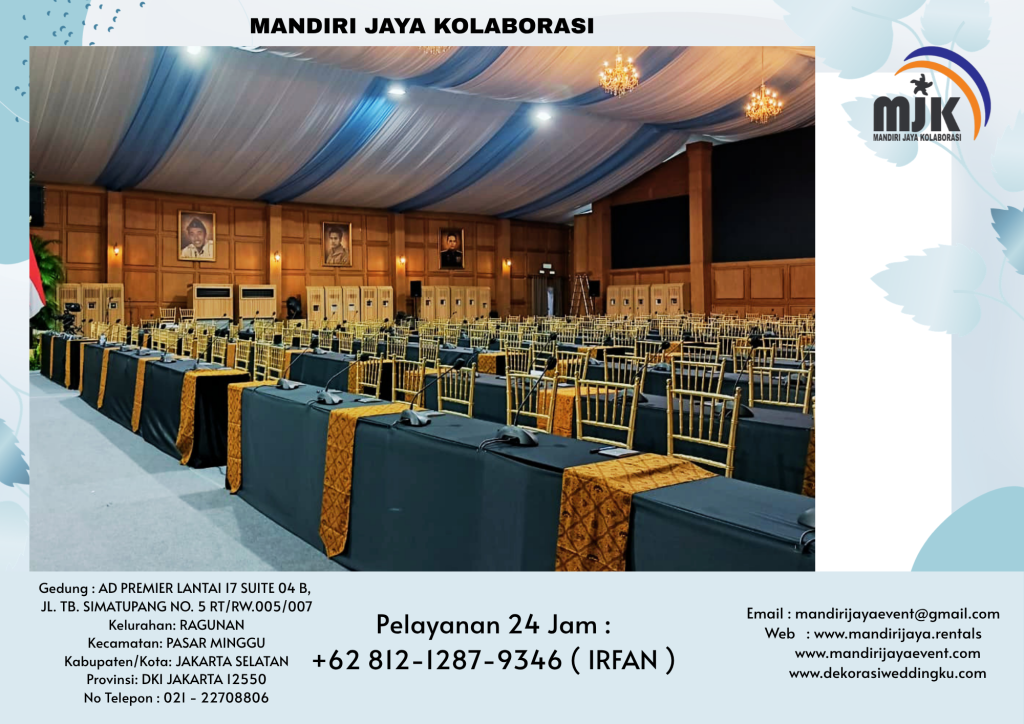 Sewa Meja Ibm,Kursi VIP Tiffany Gold Event Istana Merdeka