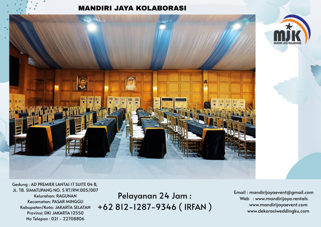 Sewa Meja Ibm,Kursi VIP Tiffany Gold Event Istana Merdeka