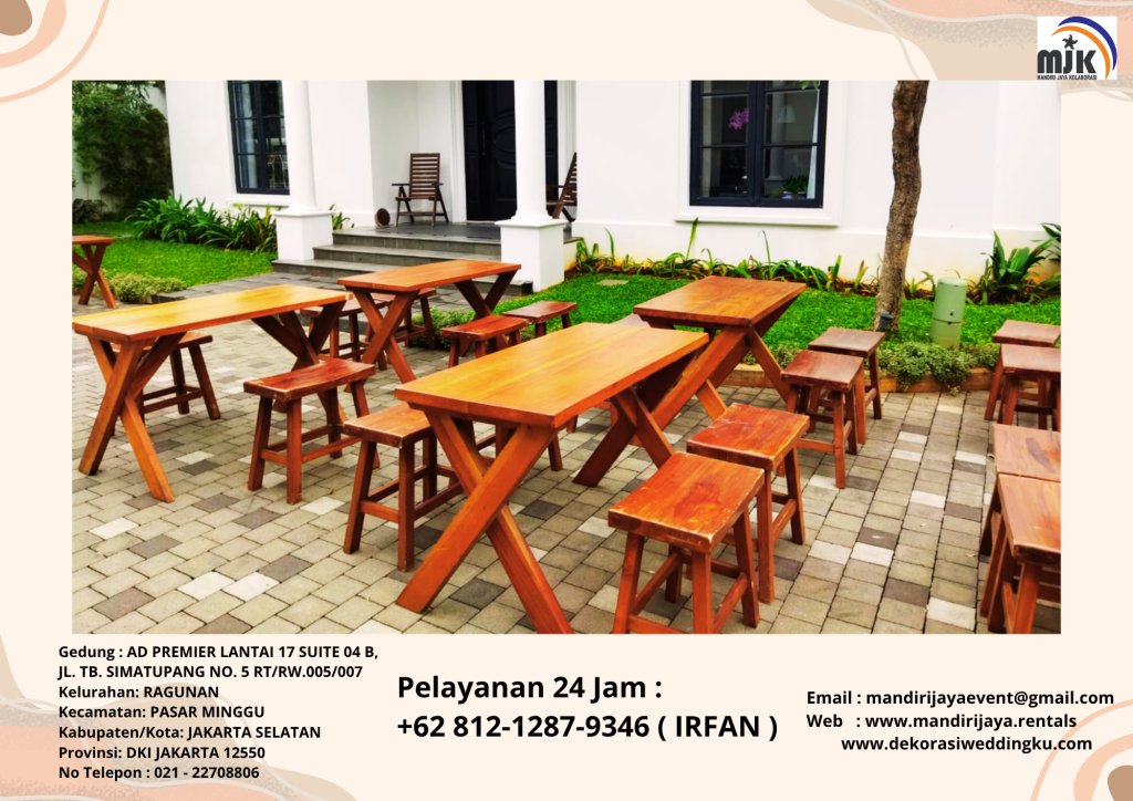 Sewa Meja Taman Kaki Silang Area Bogor