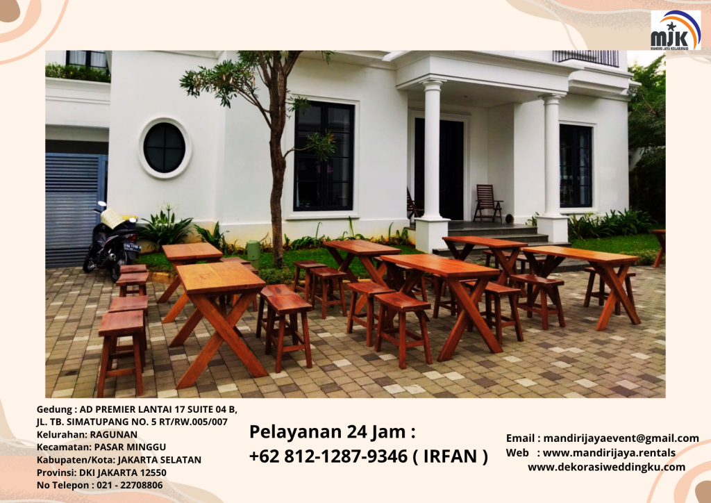 Sewa Meja Taman Kaki Silang Area Bogor