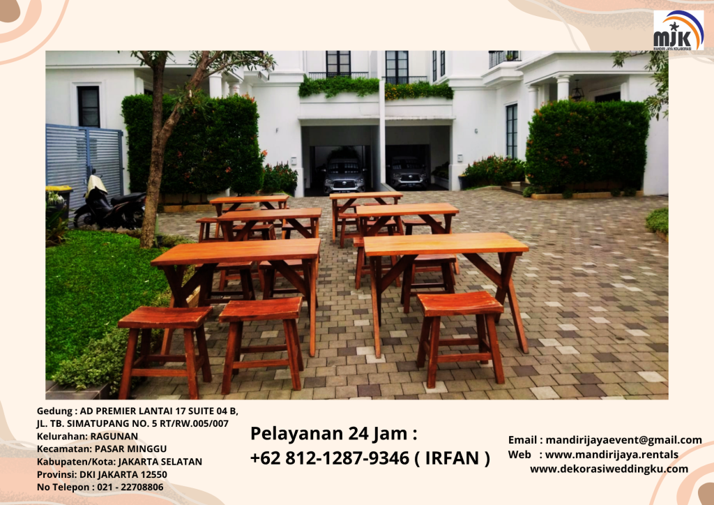 Sewa Meja Taman Kaki Silang Area Bogor