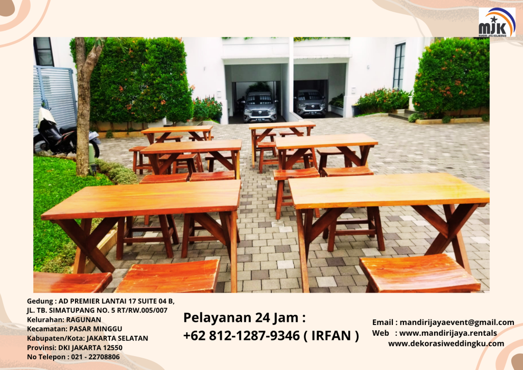Sewa Meja Taman Kaki Silang Area Bogor