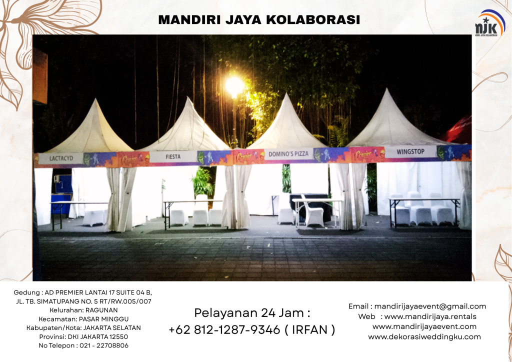 Sewa Tenda Type Sarnafil Dan Bazzar Putih Bekasi