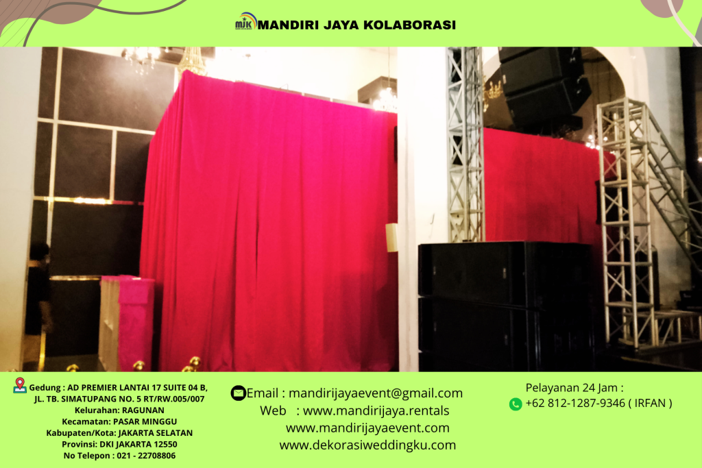 Sewa Tirai Hitam Lotto Dan Tirai Filamin Aneka Warna