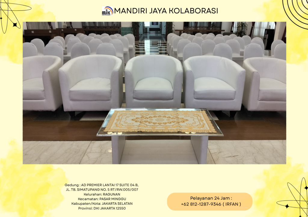 Pusat Sewa Sofa Oval Warna Putih Depok