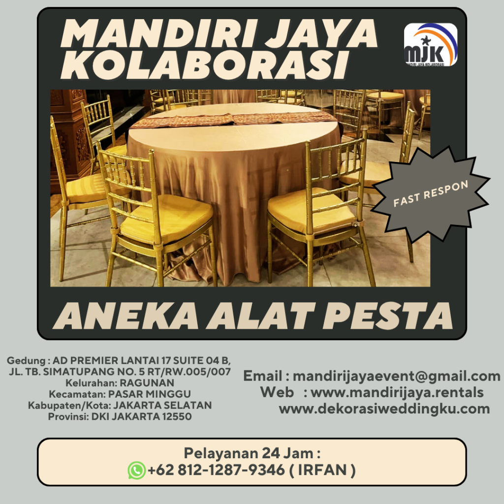 Rental Gold Tiffany Chairs Bogor