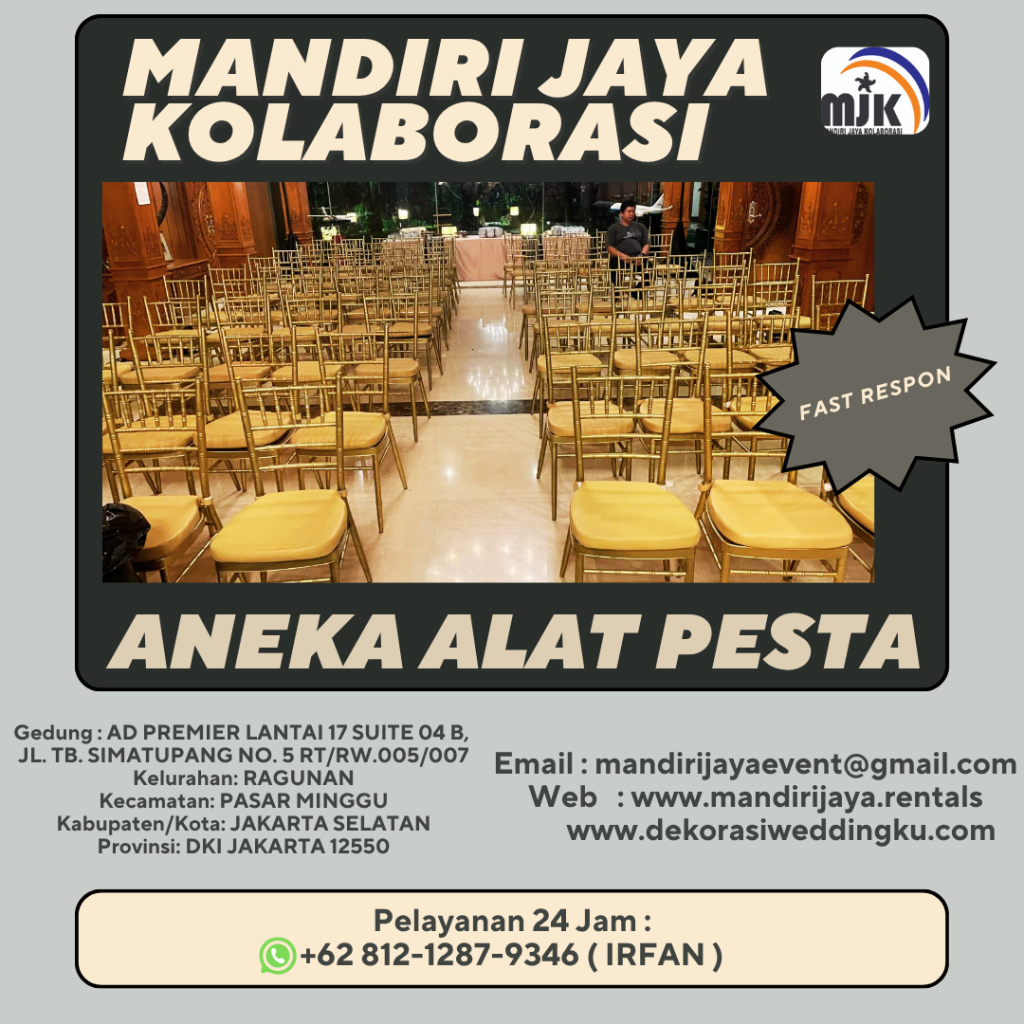 Rental Gold Tiffany Chairs Bogor