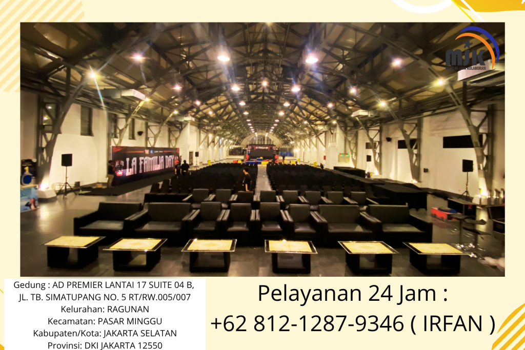 Rental Sofa hitam Type Kotak minimalis bogor