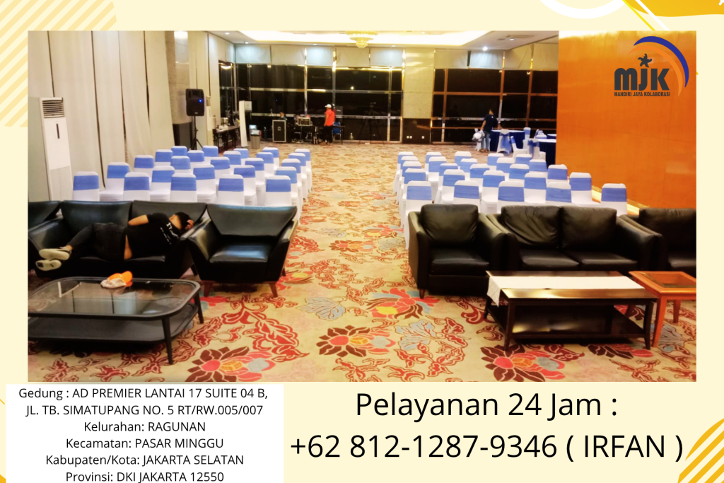 Rental Sofa hitam Type Kotak minimalis bogor