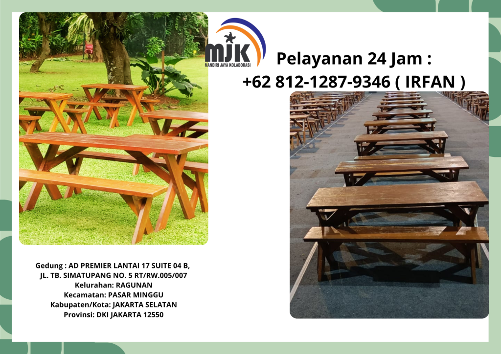 Sewa Kursi Dan Meja Taman Kaki Extra Bogor