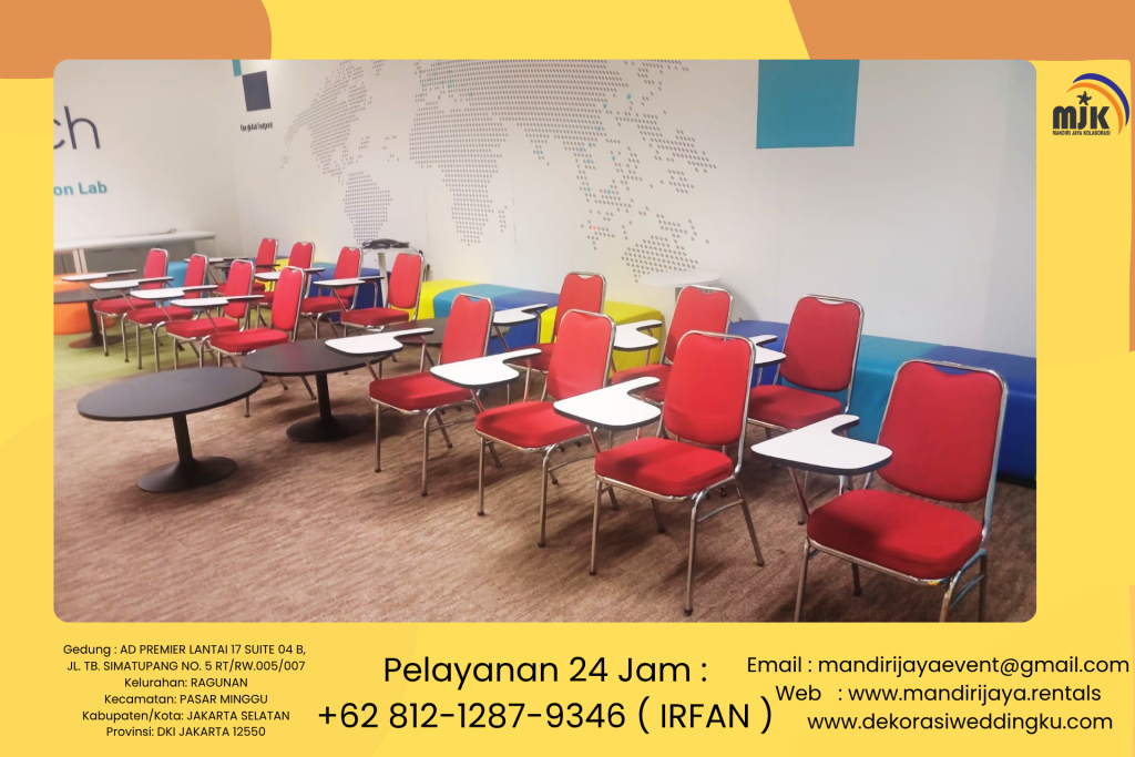 Sewa Kursi Kuliah Merah Stainless Kokoh Di Jakarta Selatan