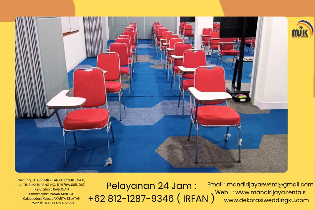 Sewa Kursi Kuliah Merah Stainless Kokoh Di Jakarta Selatan