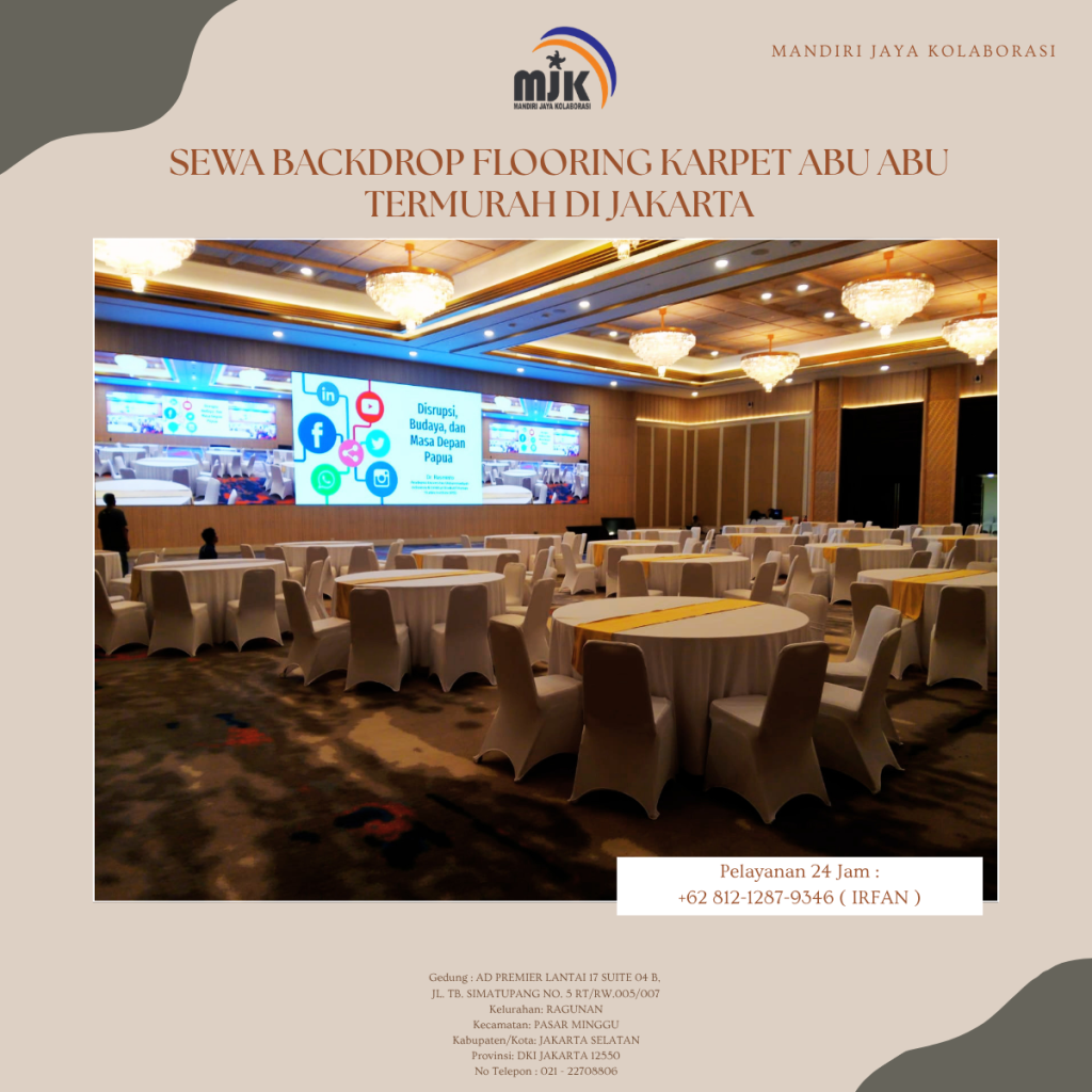 Sewa Meja Bulat Cover Skirting Putih Pita Gold,Kursi Area Karawang