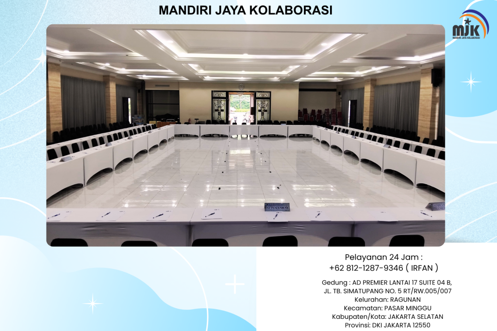Sewa Meja Rapat Besar Cover Aneka Warna Jakarta