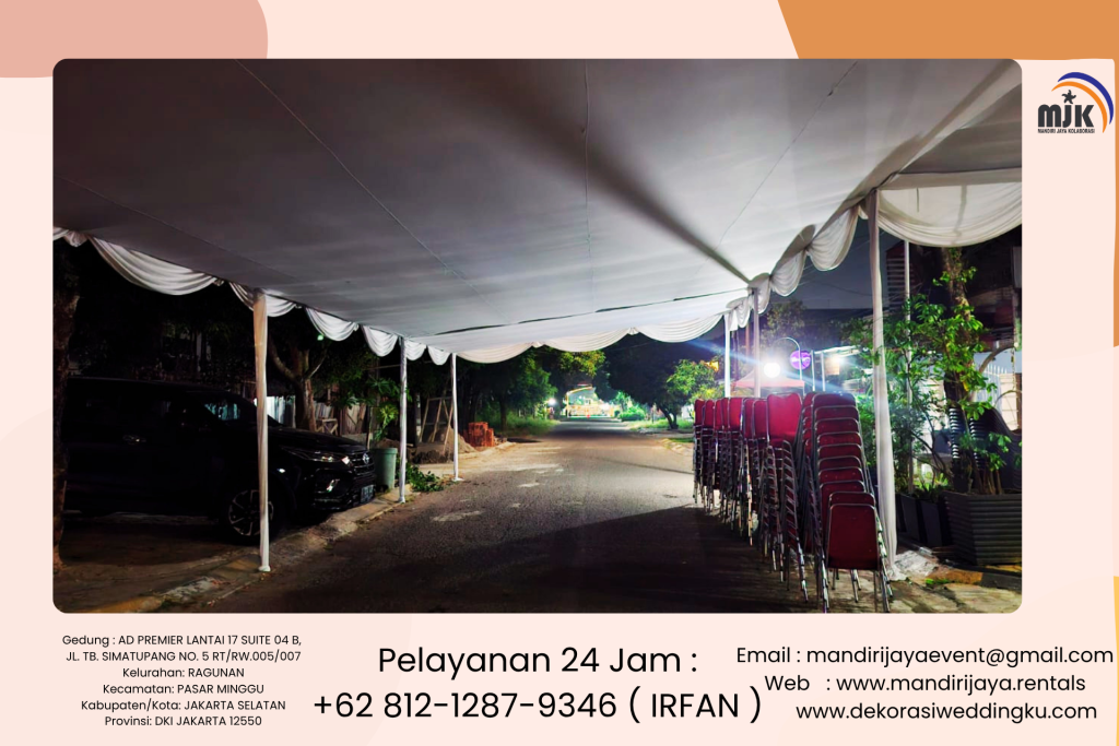 Sewa Tenda PLafon Skirting Putih,Krusi Futura Polos Area Bogor