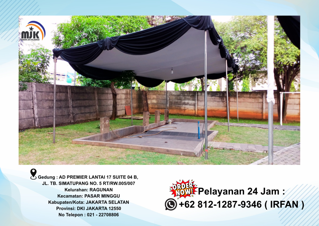 Sewa Tenda Plafon Poni Hitam Cikarang Bekasi