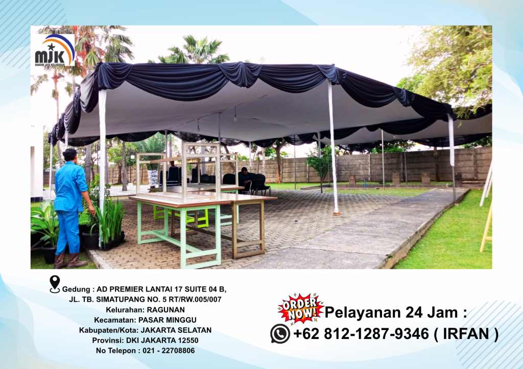 Sewa Tenda Plafon Poni Hitam Cikarang Bekasi
