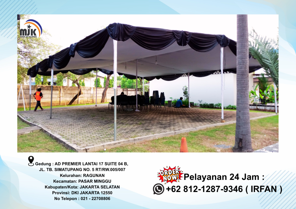 Sewa Tenda Plafon Poni Hitam Cikarang Bekasi