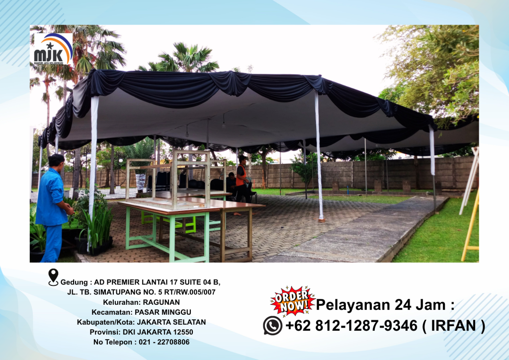 Sewa Tenda Plafon Poni Hitam Cikarang Bekasi