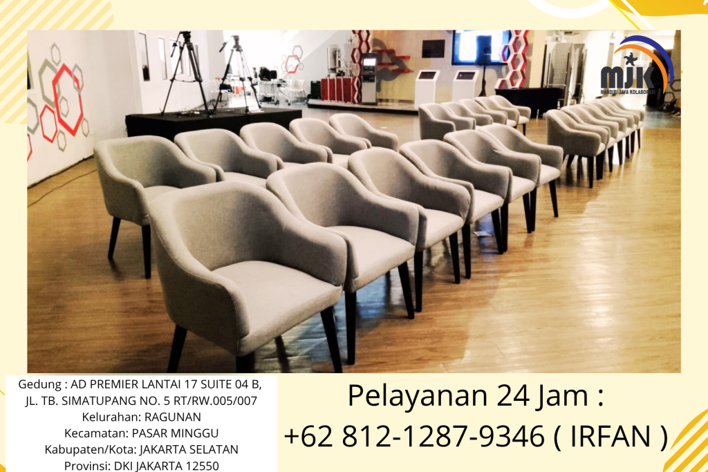 Sewa kursi Sofa Studio Kaki Kayu Bandung