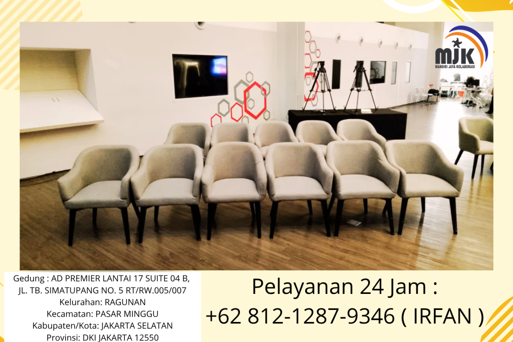 Sewa kursi Sofa Studio Kaki Kayu Bandung