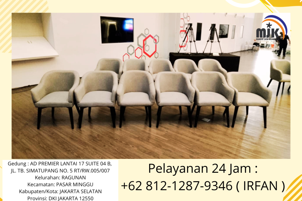 Sewa kursi Sofa Studio Kaki Kayu Bandung
