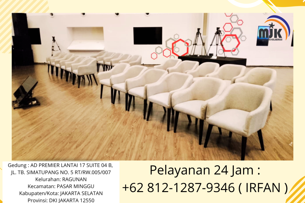 Sewa kursi Sofa Studio Kaki Kayu Bandung