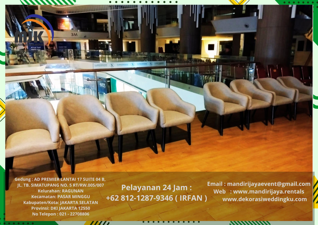 Jasa Rental Sofa Studio Abu-Abu Event Central Park Jakarta Barat