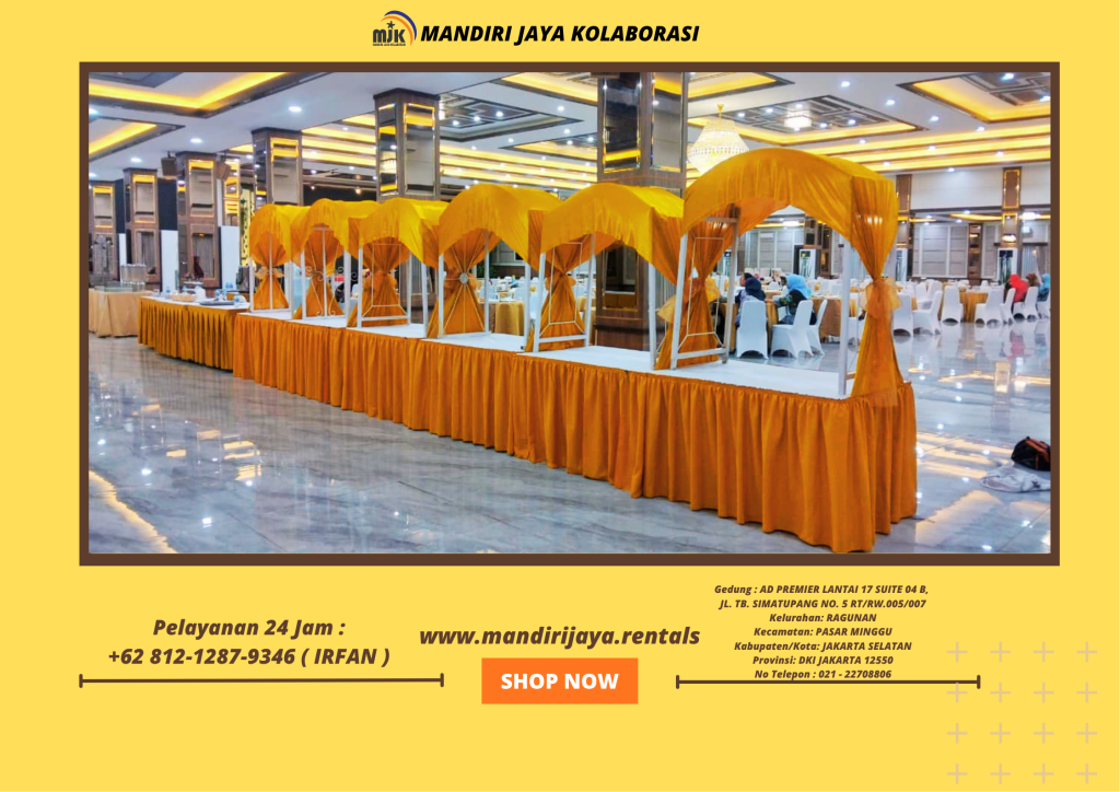 Rental Meja Parasmanan, Stand Makanan Gubukan Jakarta