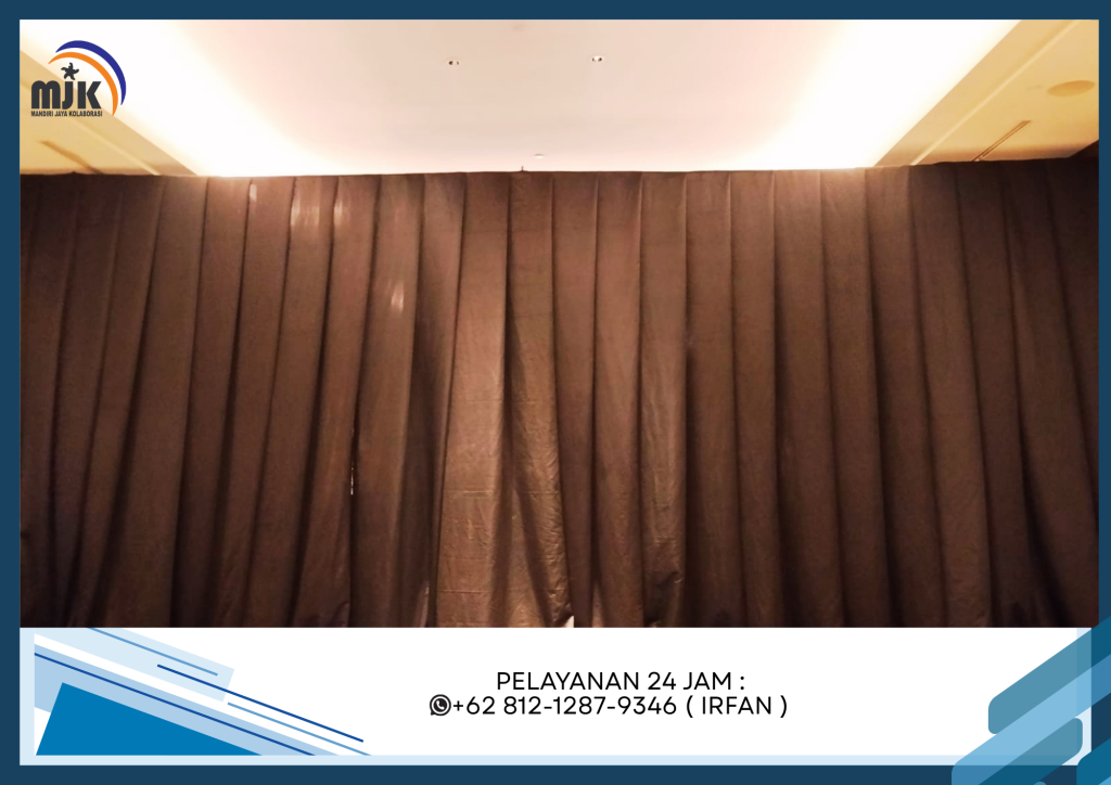 Rental Tenda Roder,Tirai Lotto Hitam,Tirai Filamin Putih Depok