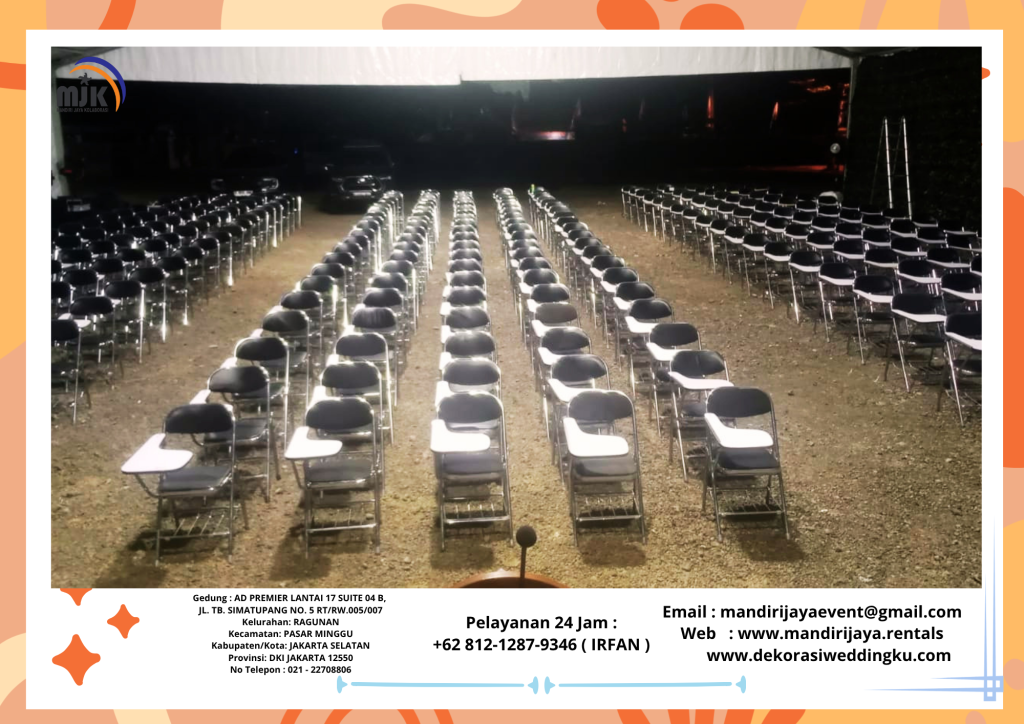 Sewa Kursi Lipat Kuliah atau Kursi Test Depok