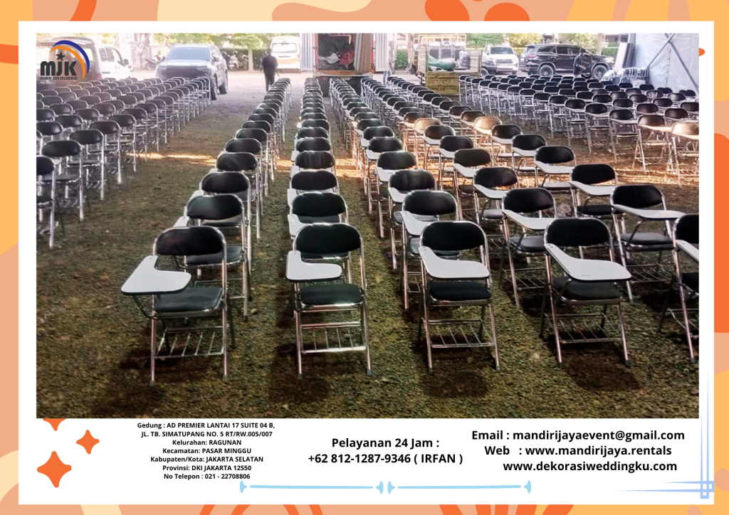 Sewa Kursi Lipat Kuliah atau Kursi Test Depok