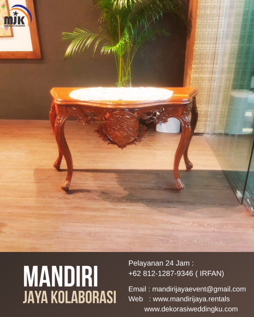 Sewa Meja Konsol,Panggung,Tirai Merah Putih Bogor
