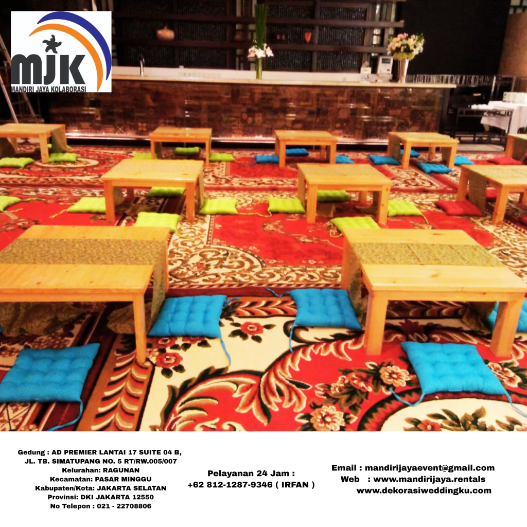 Sewa Meja Lesehan Type Kotak Area Bekasi