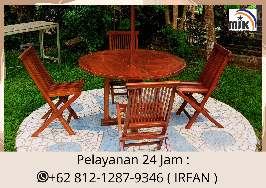 Sewa Tenda Parasol Putih Kuris kayu Jati Premium Bekasi