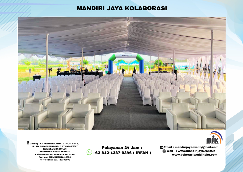 Sewa Tenda Serut,Meja VIP Kaca VIP,Sofa Area Bekasi