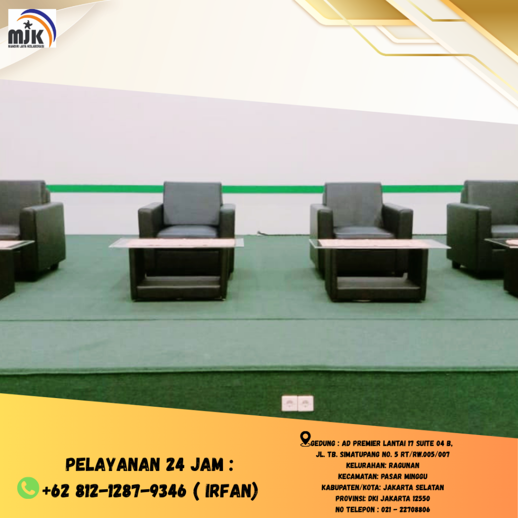 Jasa Sewa Sofa Kotak warna Putih dan Hitam Jakarta