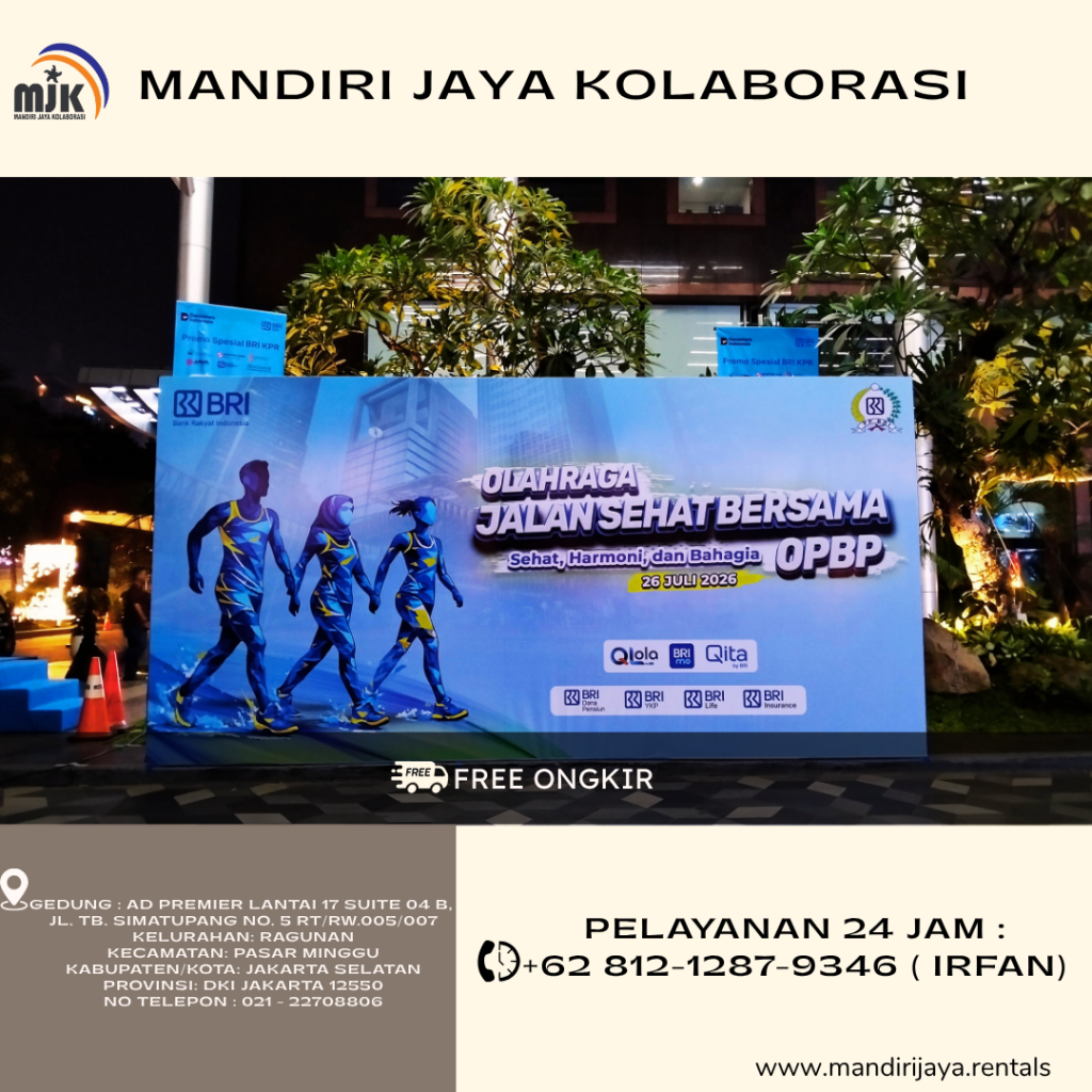 Rental Backdrop,Panggung,Podium putih frame stainless Jakarta