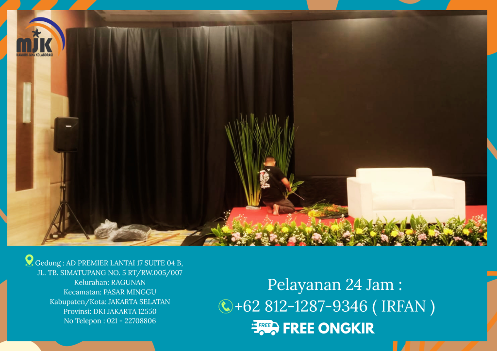 Rental Black curtain Event graha mandiri jakarta