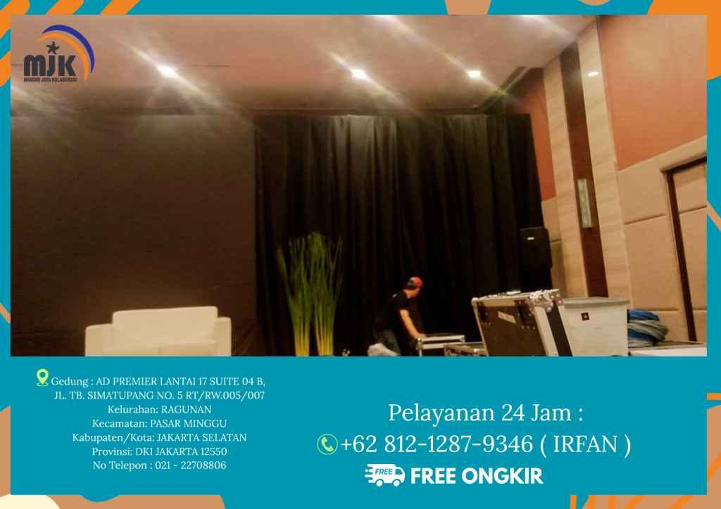 Rental Black curtain Event graha mandiri jakarta