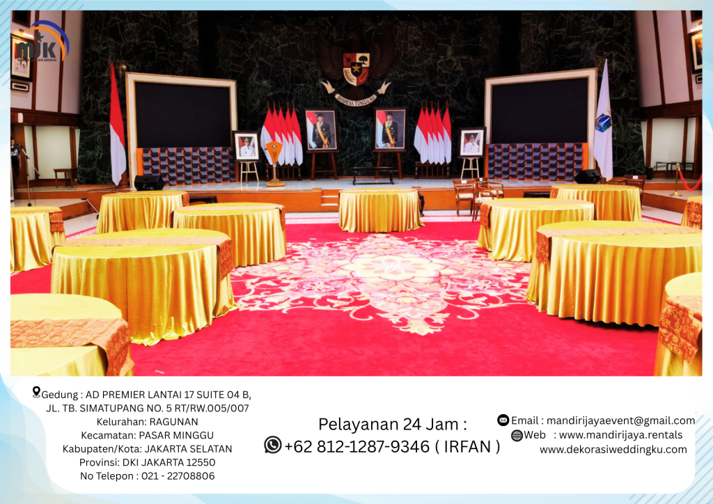 Rental Kursi Meja Bundar Cover Lengkap Area Karawang