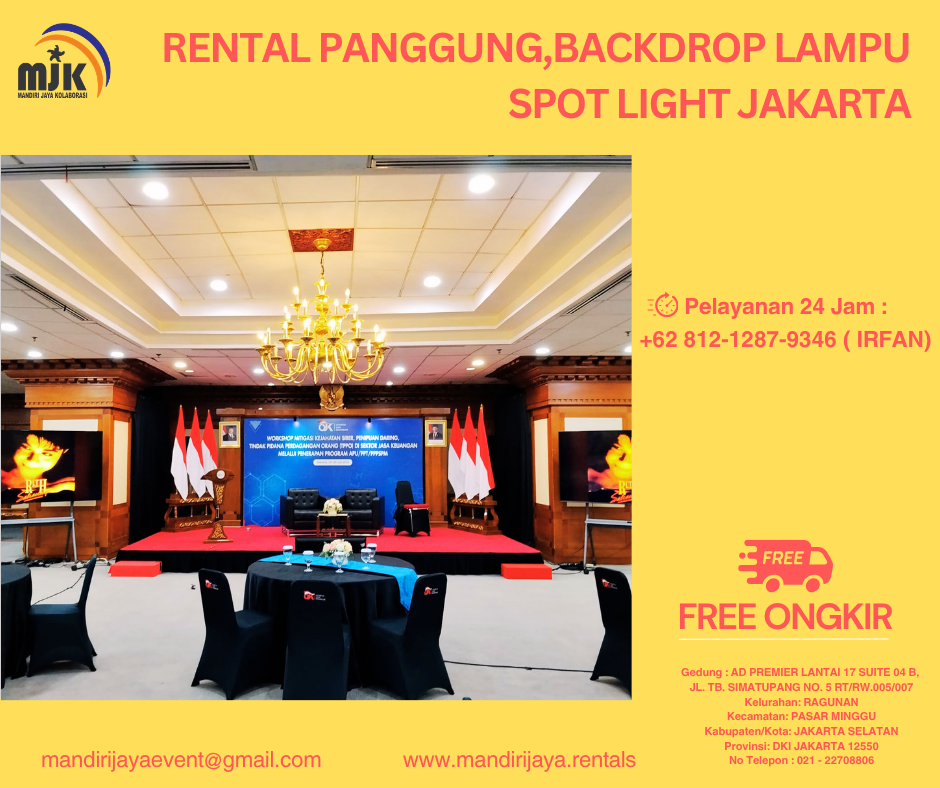 Rental Panggung,Backdrop Lampu Spot Light Jakarta