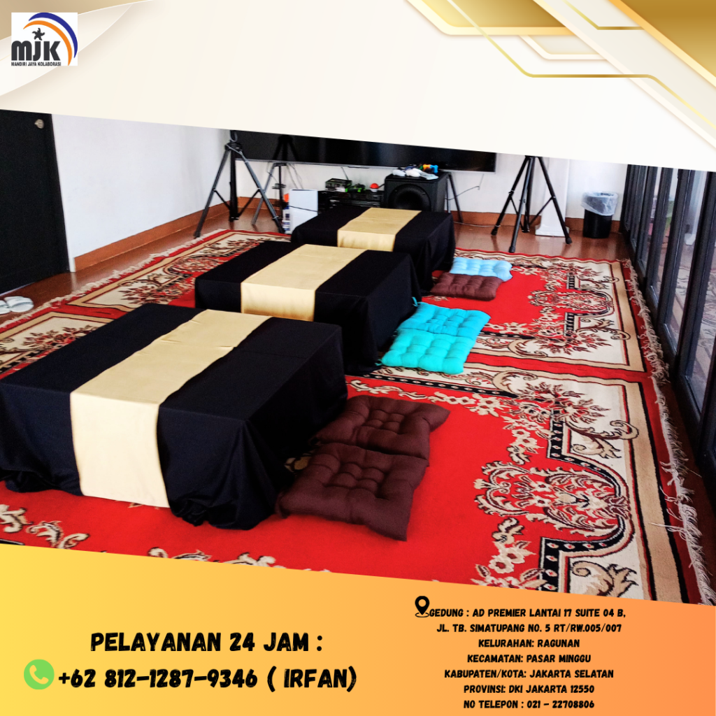 Sewa Meja lesehan Kotak,Permadani Dan Alas duduk Jakarta