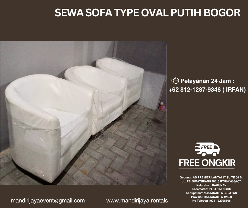 Sewa Sofa type Oval Putih Bogor
