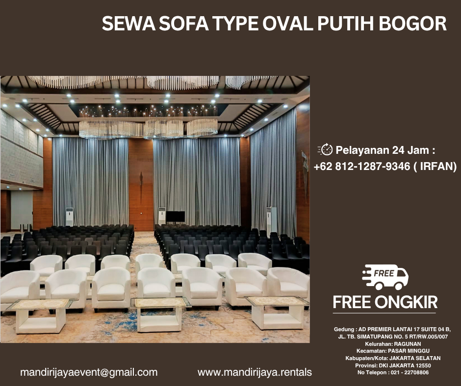 Sewa Sofa type Oval Putih Bogor